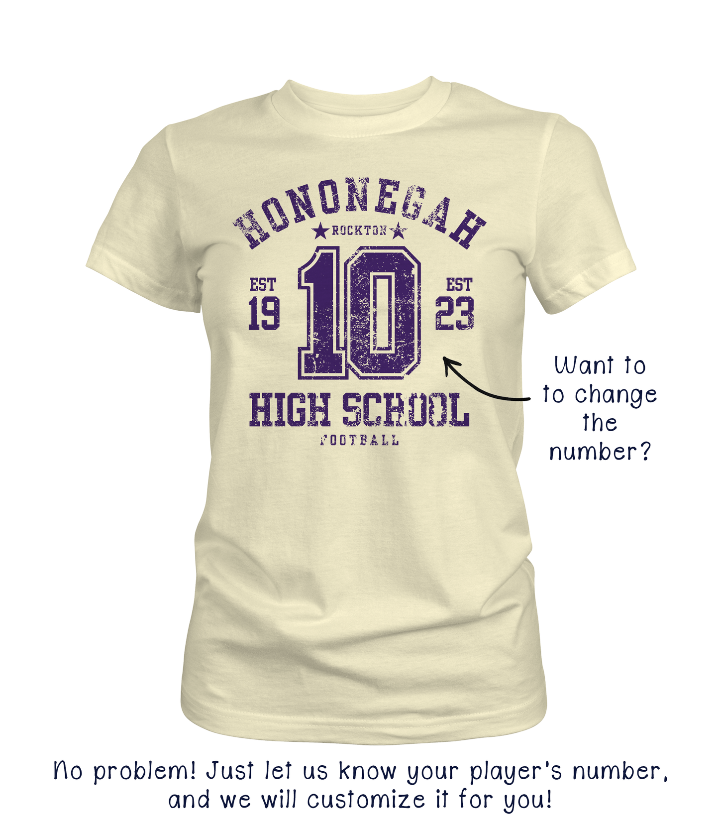 Hononegah High School Est 1923 Football Graphic Tee | Customize It!