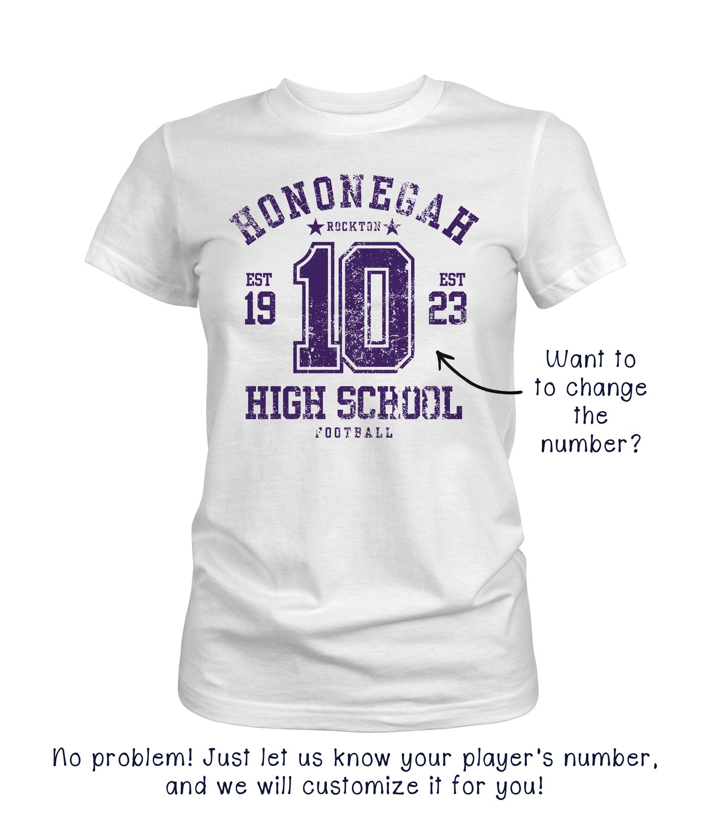 Hononegah High School Est 1923 Football Graphic Tee | Customize It!