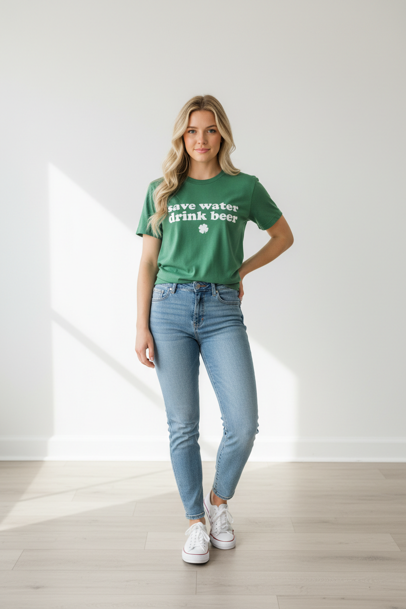 Save Water Drink Beer Graphic Tee