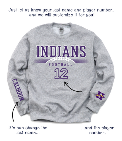 Hononegah High School Indians Football Heavy Blend™ Crewneck Sweatshirt | Customize It!