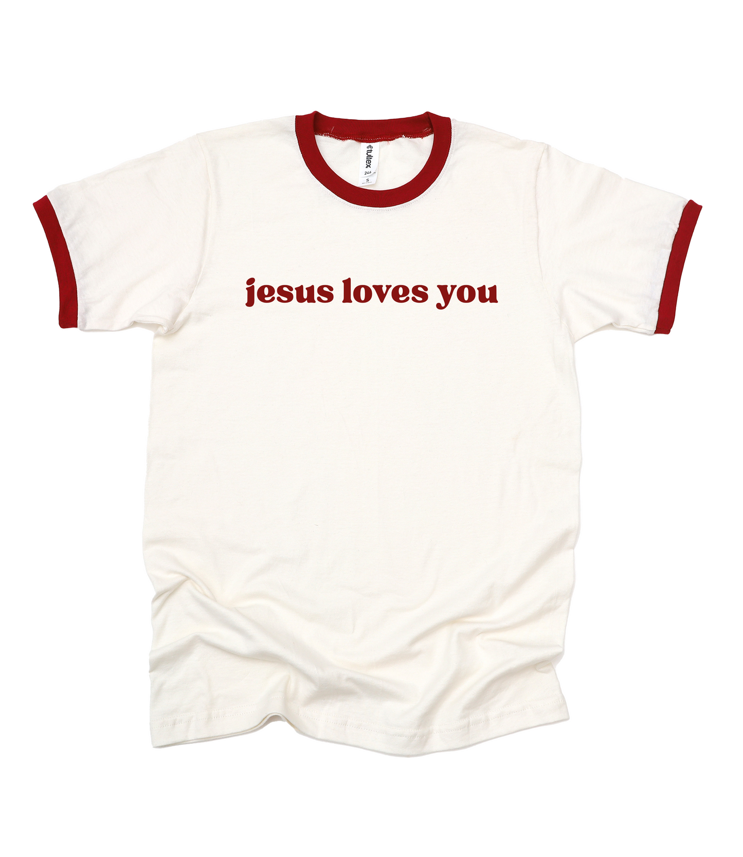 Jesus Loves You Ringer Graphic Tee