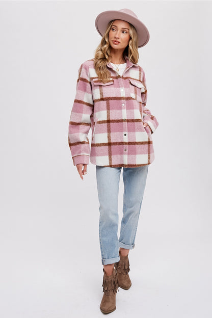 Plaid Brushed Flannel Shacket