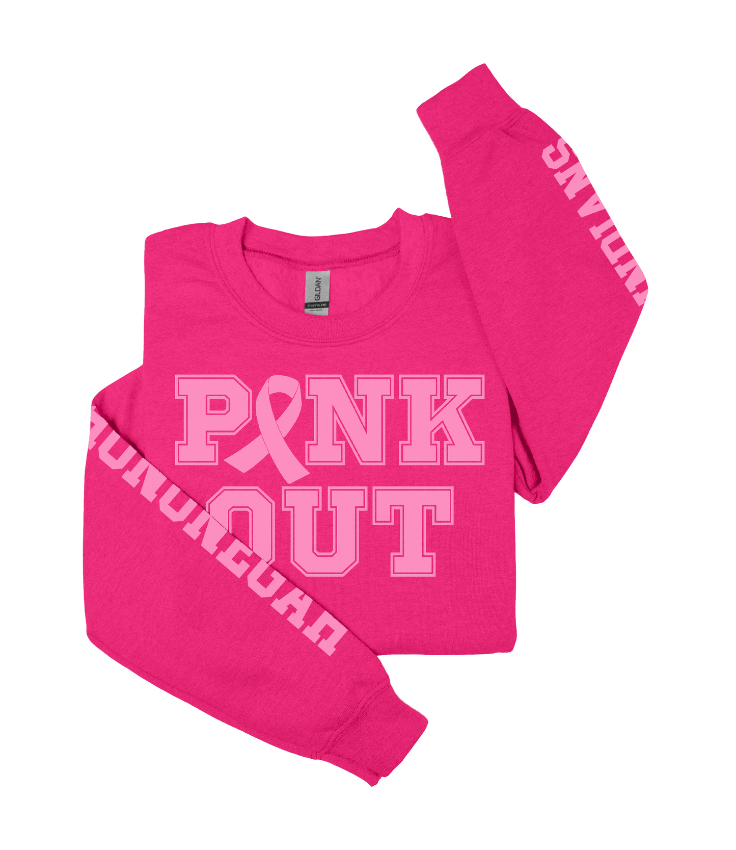 Hononegah High School Pink Out Heavy Blend™ Crewneck Sweatshirt | Pink