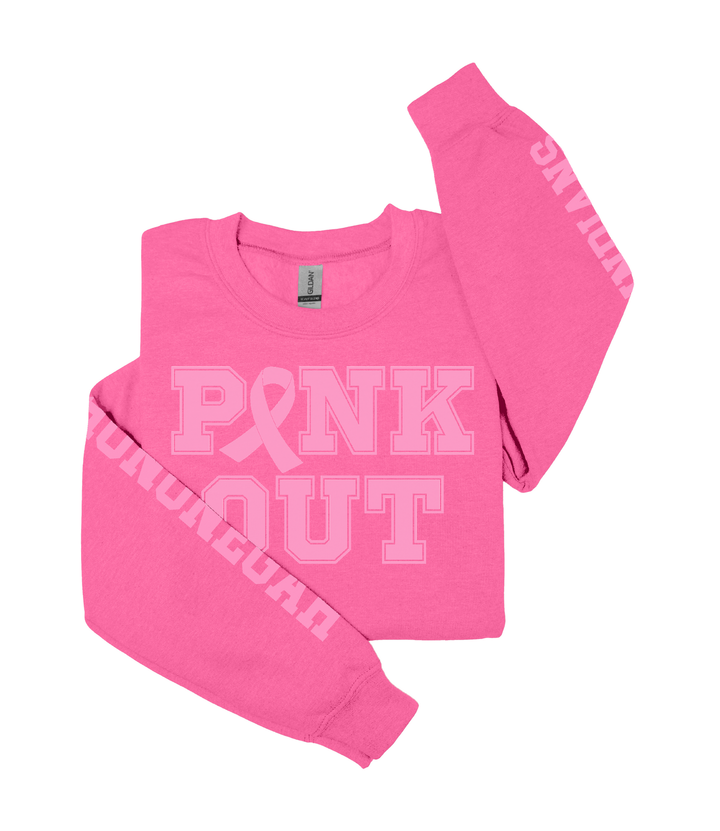 Hononegah High School Pink Out Heavy Blend™ Crewneck Sweatshirt | Pink