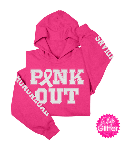 Glitter Hononegah High School Pink Out Heavy Blend™ Hooded Sweatshirt