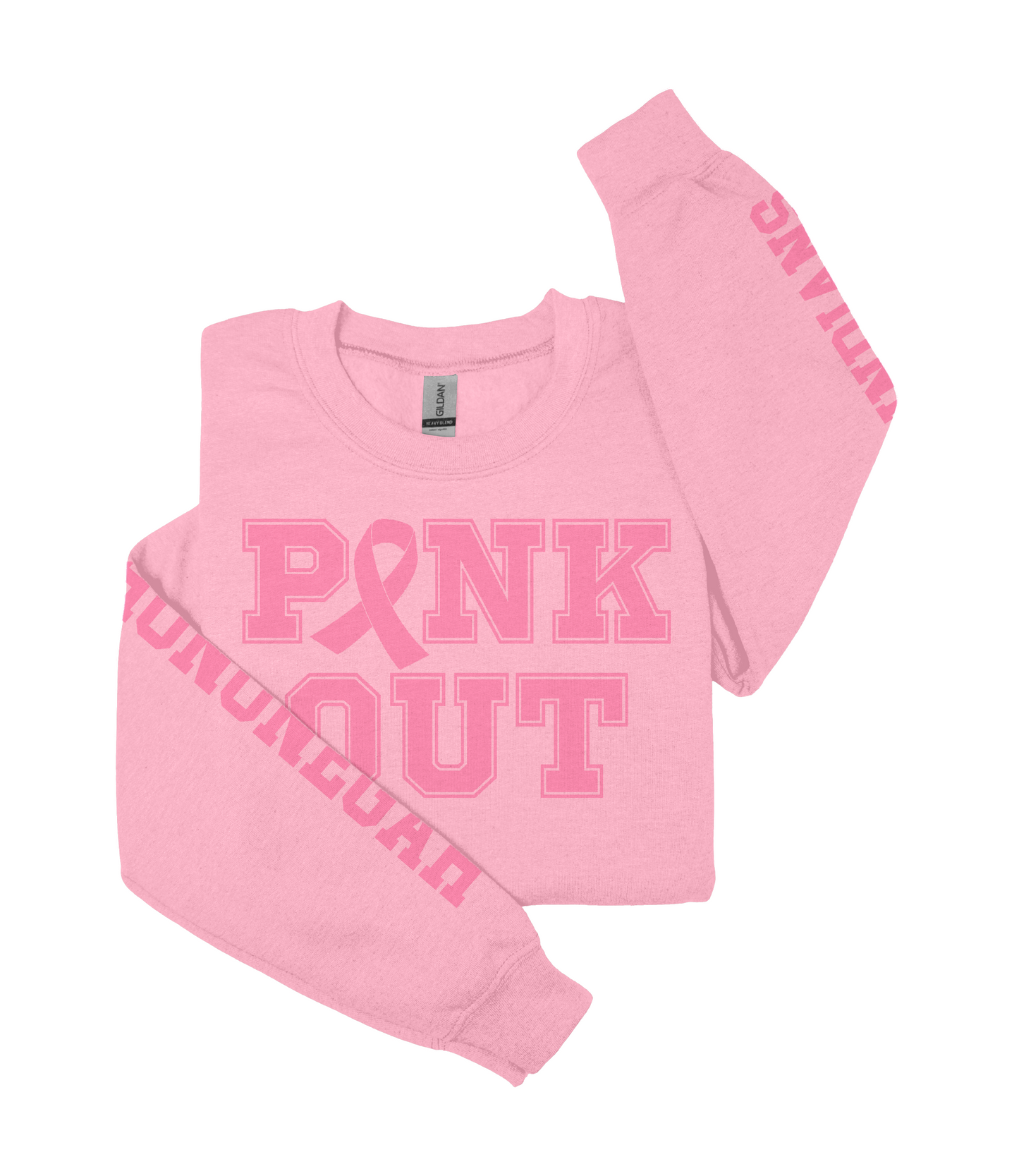 Hononegah High School Pink Out Heavy Blend™ Crewneck Sweatshirt | Pink