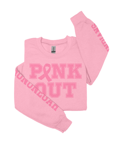 Hononegah High School Pink Out Heavy Blend™ Crewneck Sweatshirt | Pink