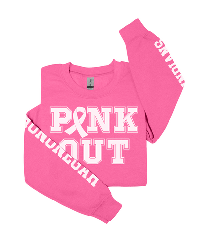 Hononegah High School Pink Out Heavy Blend™ Crewneck Sweatshirt | White
