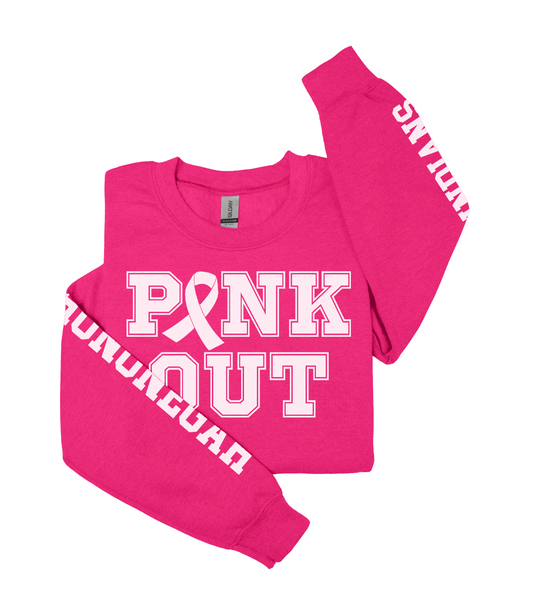 Hononegah High School Pink Out Heavy Blend™ Crewneck Sweatshirt | White