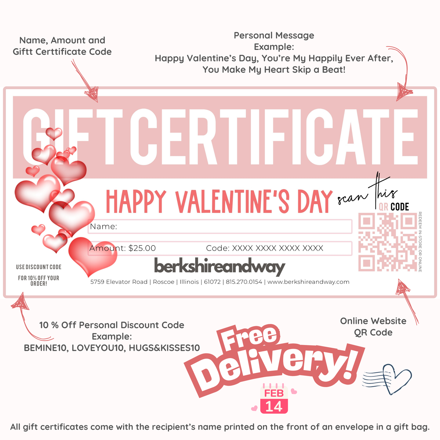 Valentine's Day Gift Certificate