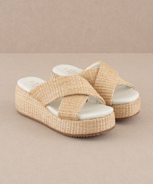 The Fresno Natural | Raffia Platform Sandals