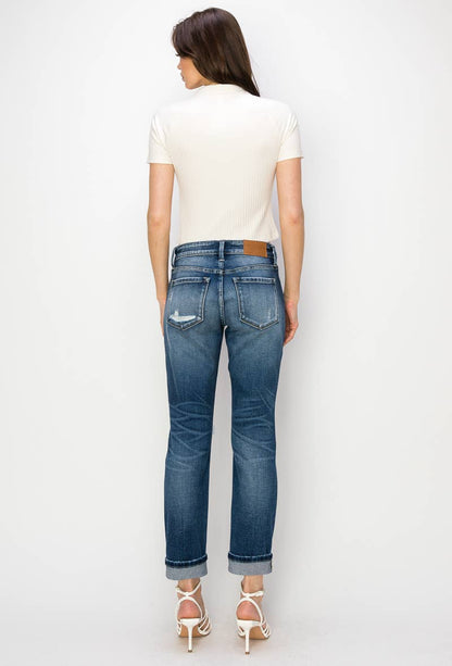 Natalia Mid Rise Boyfriend Jeans | Plus