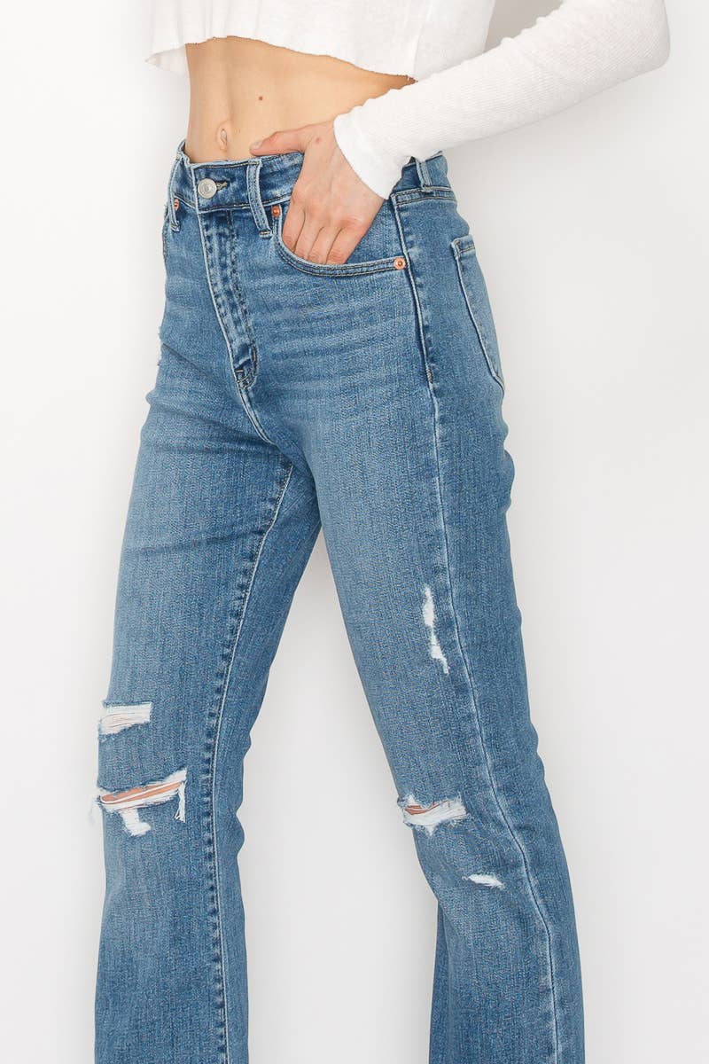 Kinsley High Rise Bootcut with Release Hem Jeans Plus