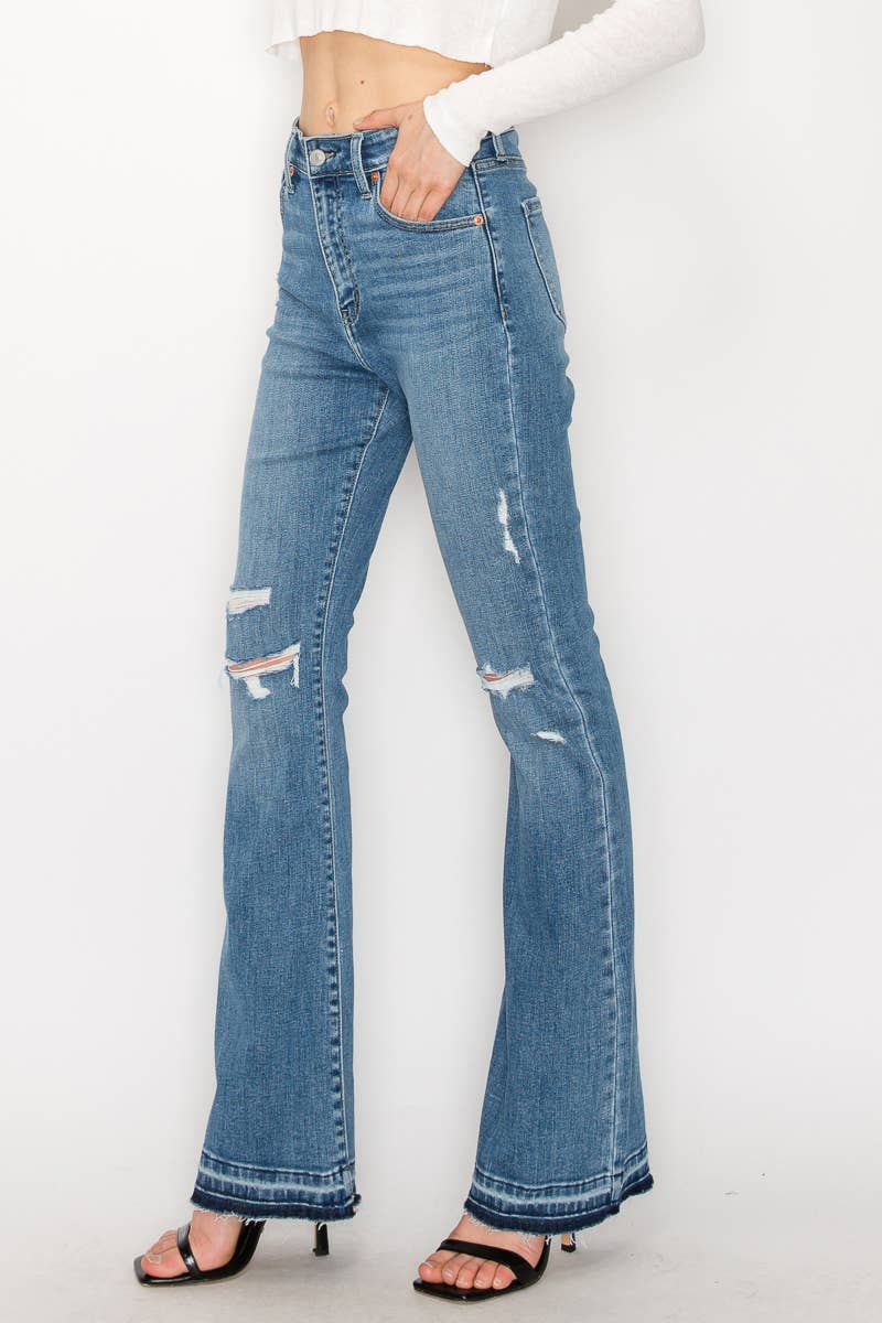 Kinsley High Rise Bootcut with Release Hem Jeans | Plus