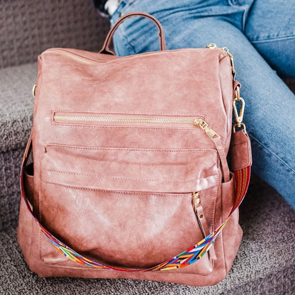 Vegan Leather Backpack | Shoulder Bag | FINAL SALE | NO RETURNS