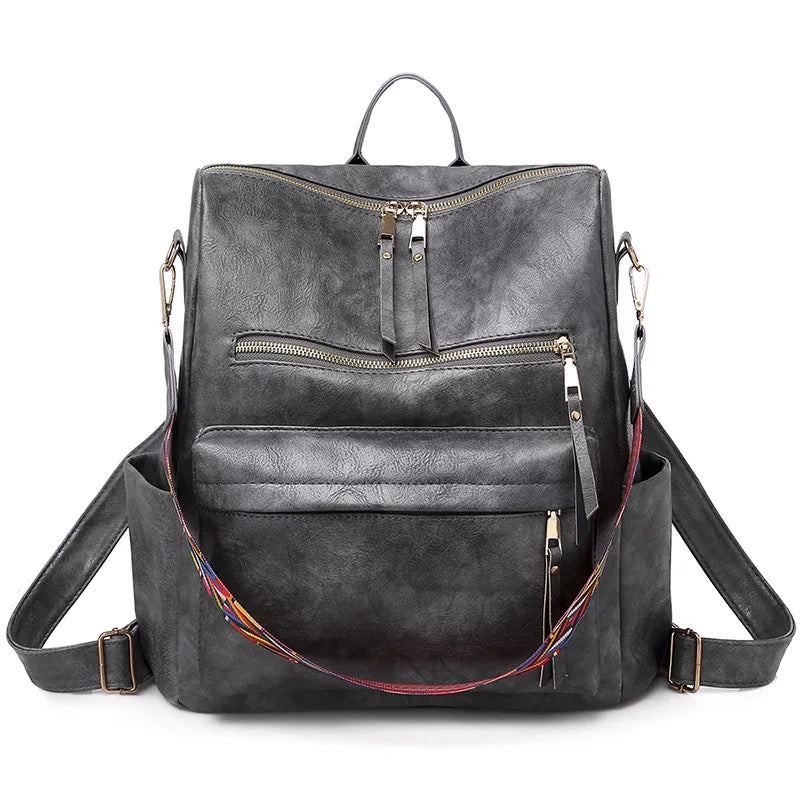 Vegan Leather Backpack | Shoulder Bag | FINAL SALE | NO RETURNS